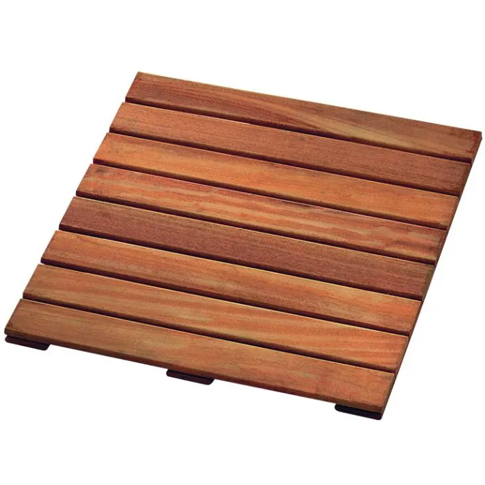 Decking tiles hardwood 50cm smooth