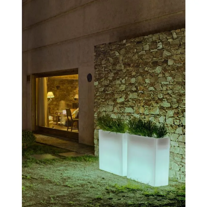 Planter and garden lighting design 80x80x32cm