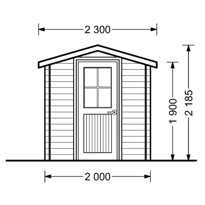 Garden shed Cube with floor 2x2m