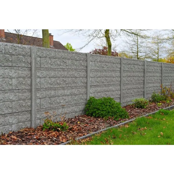 Concrete fence Rockstone 200x231cm double sided