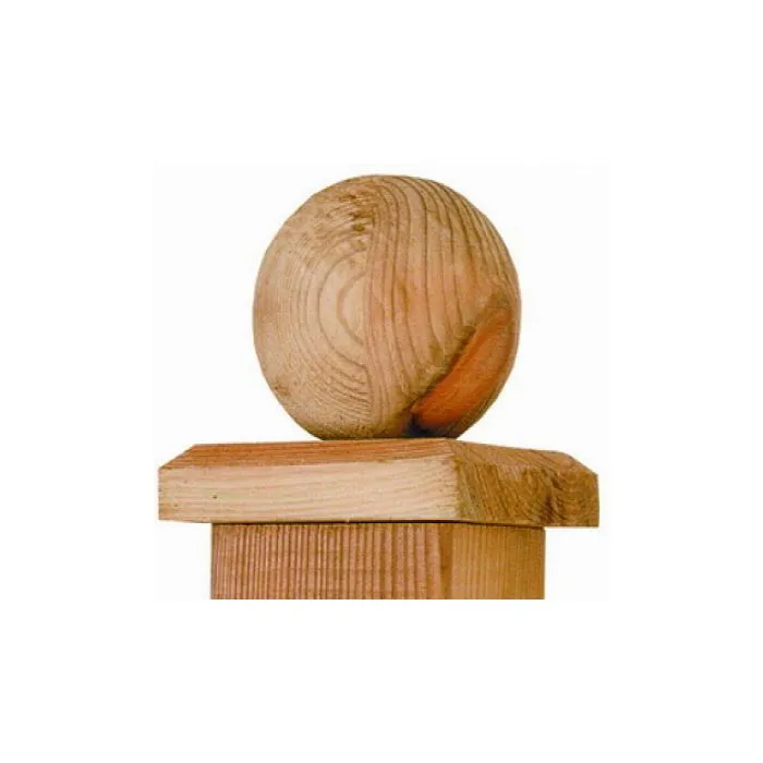 Wooden post caps ball 80x80mm