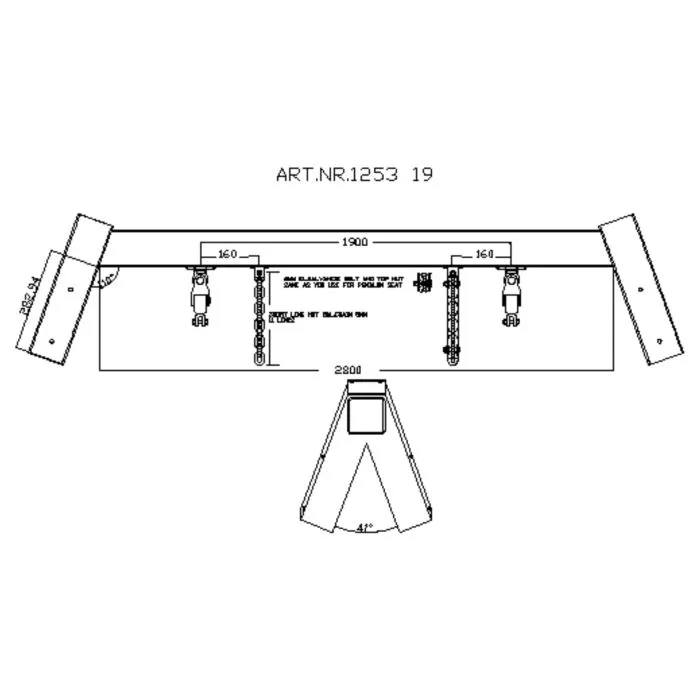 Swing beam for nest swing