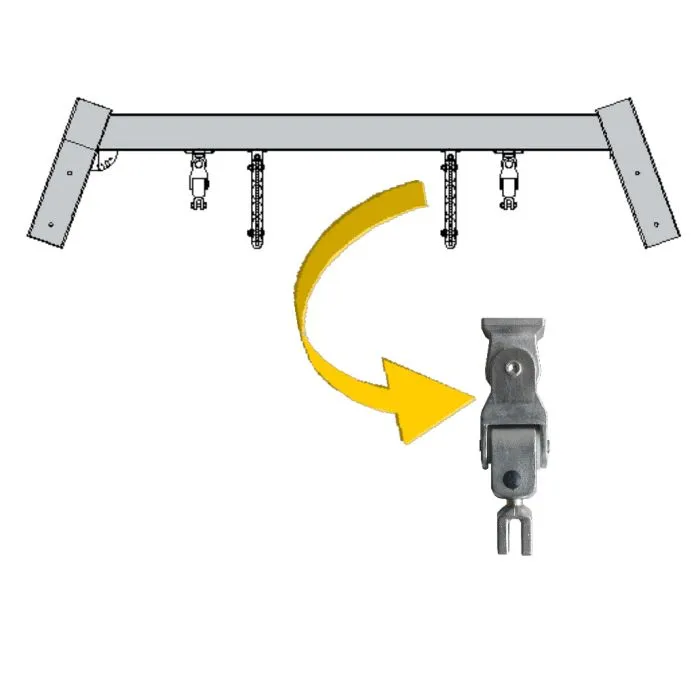 Swing beam for nest swing