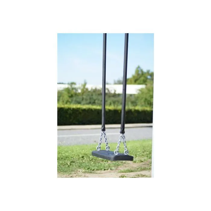 Swing black public playground
