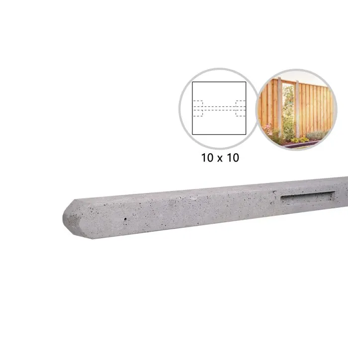 Concrete post for Wooden Fence grey 10x10x180cm