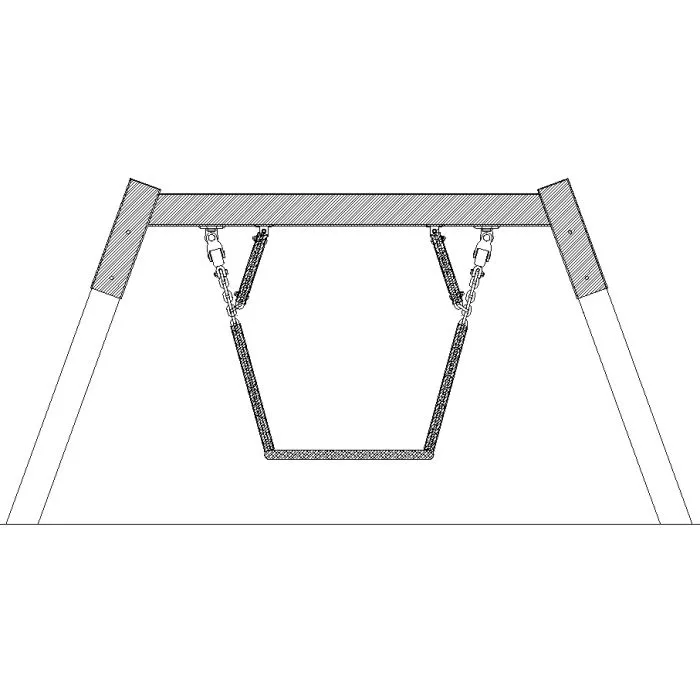 Swing beam for nest swing