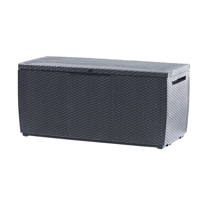 Garden Storage Box black 123x57x53,5cm 