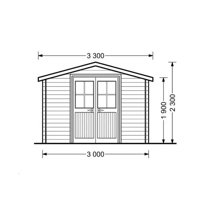 Garden shed Mini with floor 3x2m