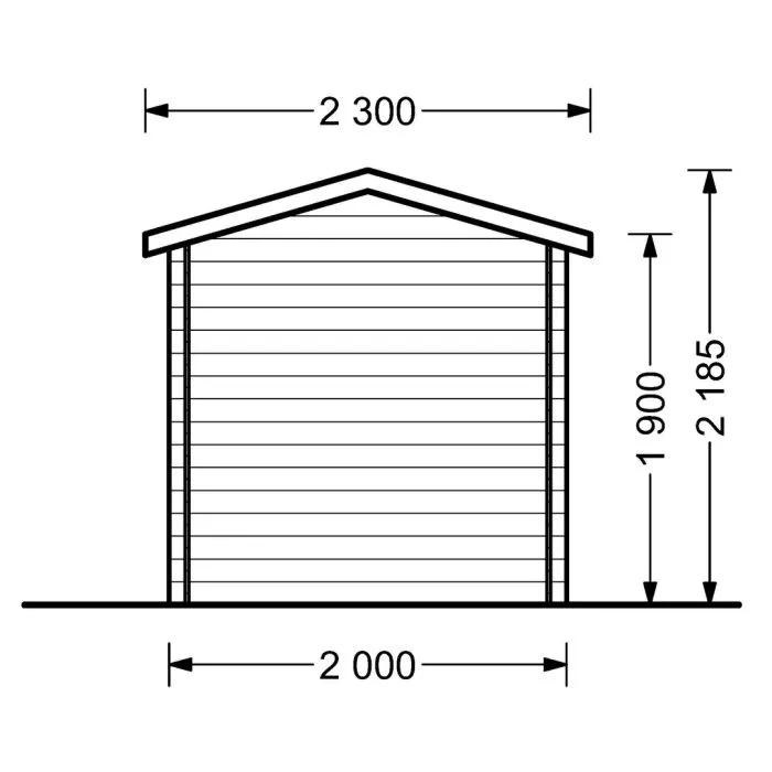 Garden shed Cube with floor 2x2m