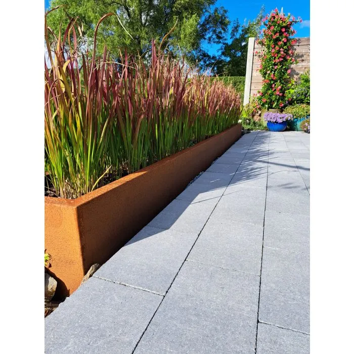 Corten steel planters rectangle 150x40x40cm