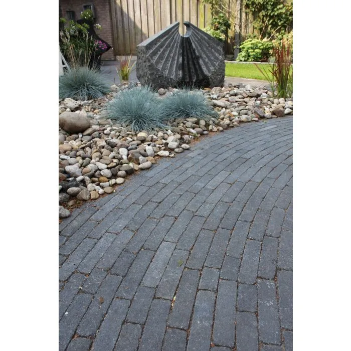Brick pavers black 20x5x6cm (m2)