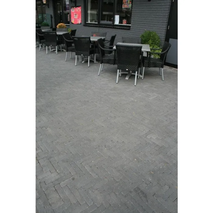 Brick pavers black 20x5x6cm (m2)