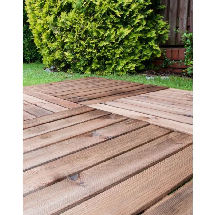Decking tile Deck pine wood 50x50cm