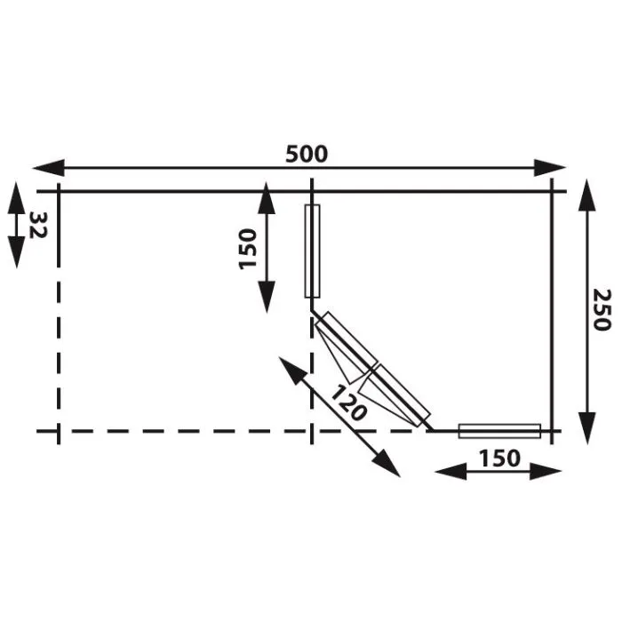 Garden shed Wembley hipped roof 500x250cm