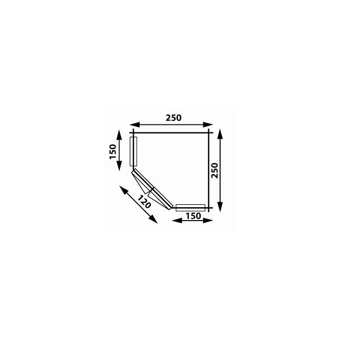 Garden shed flat roof Modern 5 sided 250x250cm / 28mm