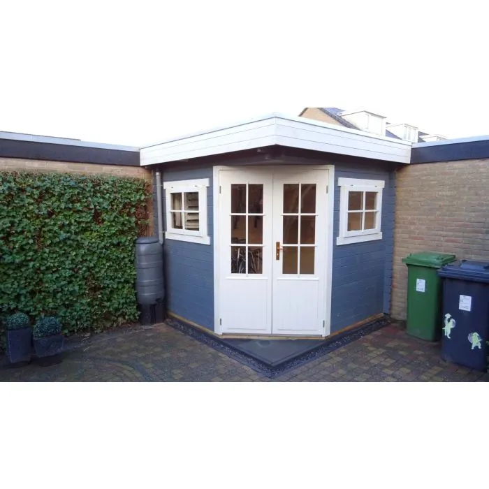 Garden shed flat roof Modern 5 sided 250x250cm / 28mm
