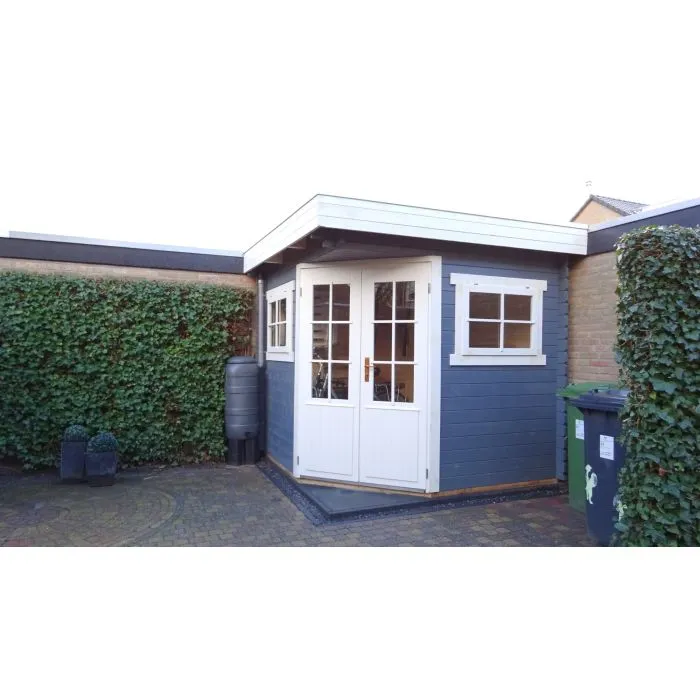 Garden shed flat roof Modern 5 sided 250x250cm / 28mm