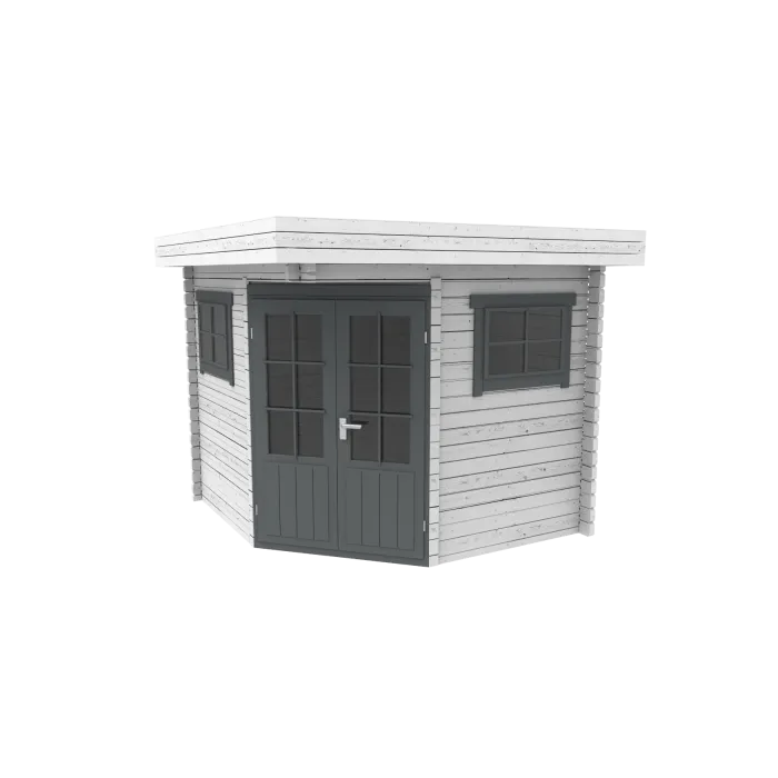 Garden shed flat roof Modern 5 sided 250x250cm / 28mm