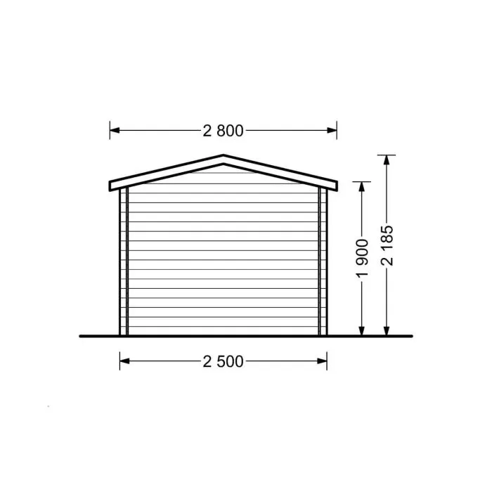 Garden shed Nano with floor 2.5x2m