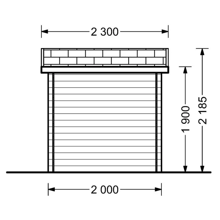 Garden shed Cube with floor 2x2m