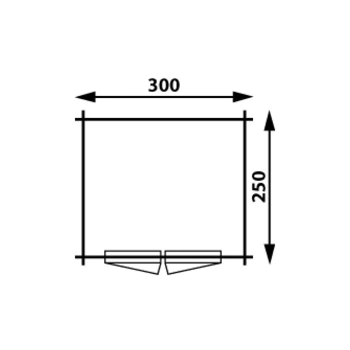 Garden shed Heywood 3x2,5m