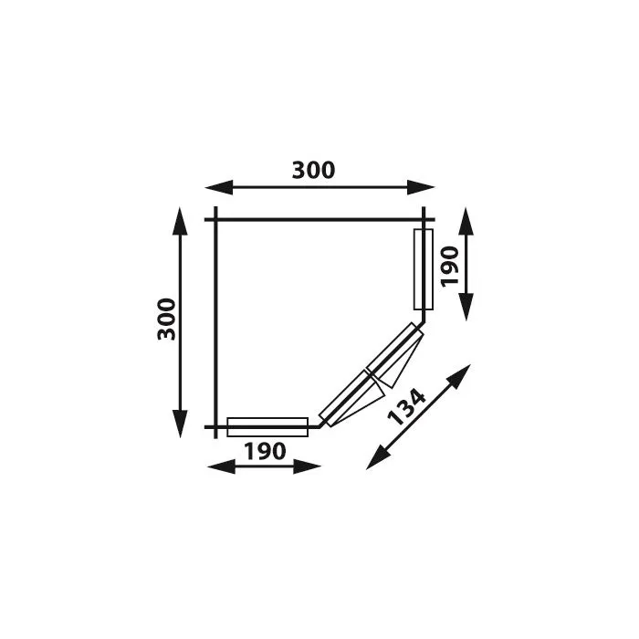 Garden shed Mansfield 5-sided 3x3m