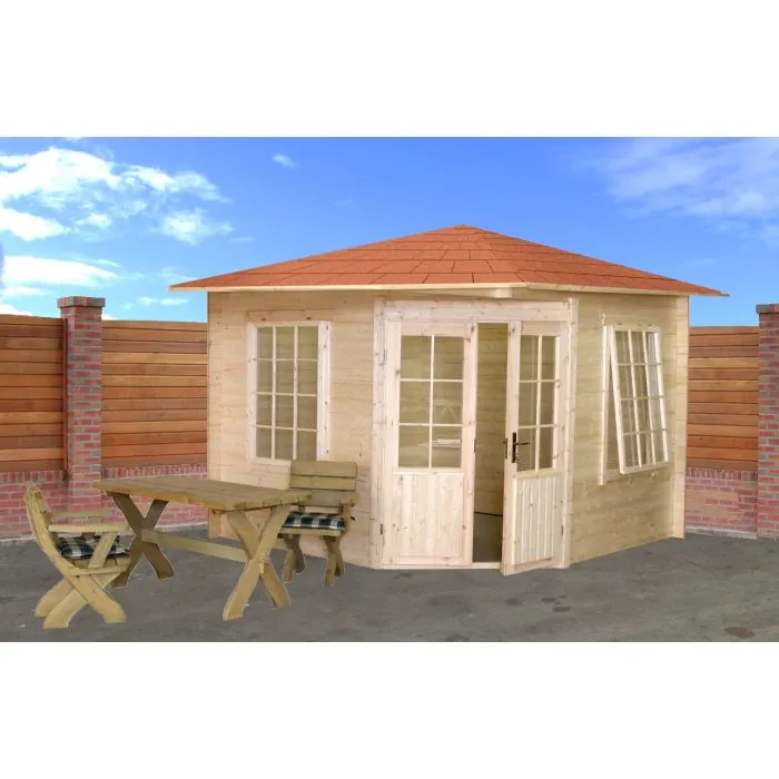 Garden shed Mansfield 5-sided 3x3m
