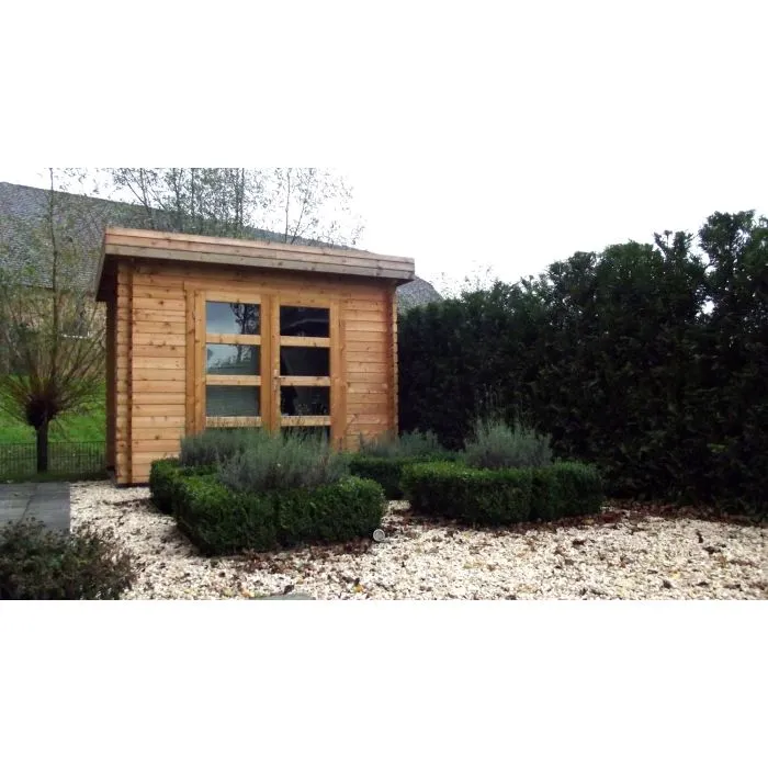 Garden shed flat roof Modern 300x250cm / 28mm