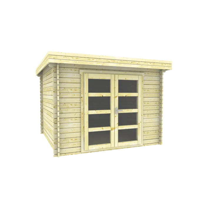Garden shed flat roof Modern 300x250cm / 28mm