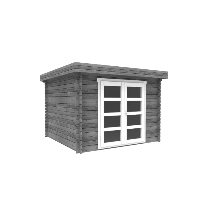Garden shed flat roof Modern 300x250cm / 28mm