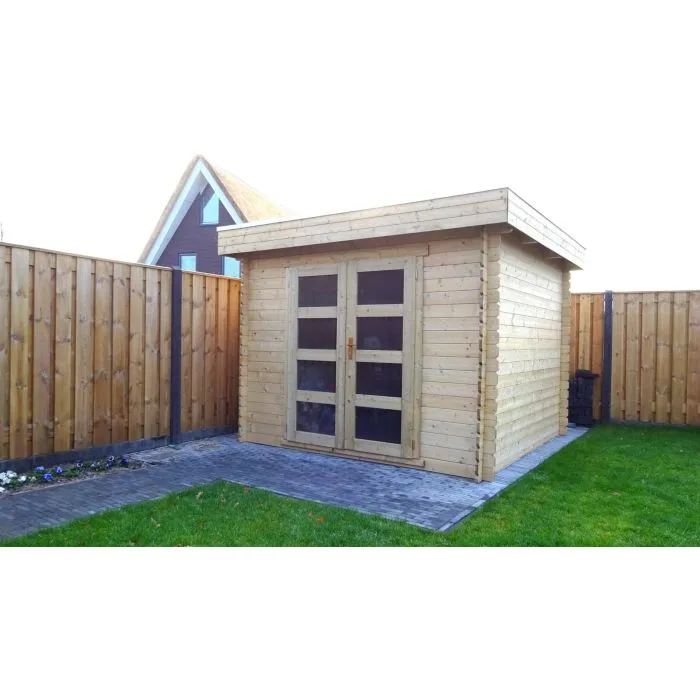 Garden shed Modern flat roof 300x300cm / 28mm