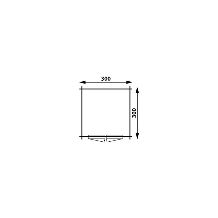 Garden shed Modern flat roof 300x300cm / 28mm