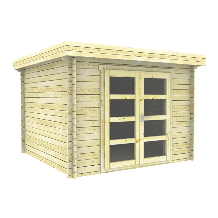 Garden shed Modern flat roof 300x300cm / 28mm