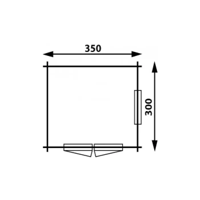 Garden shed Luton 350x300cm