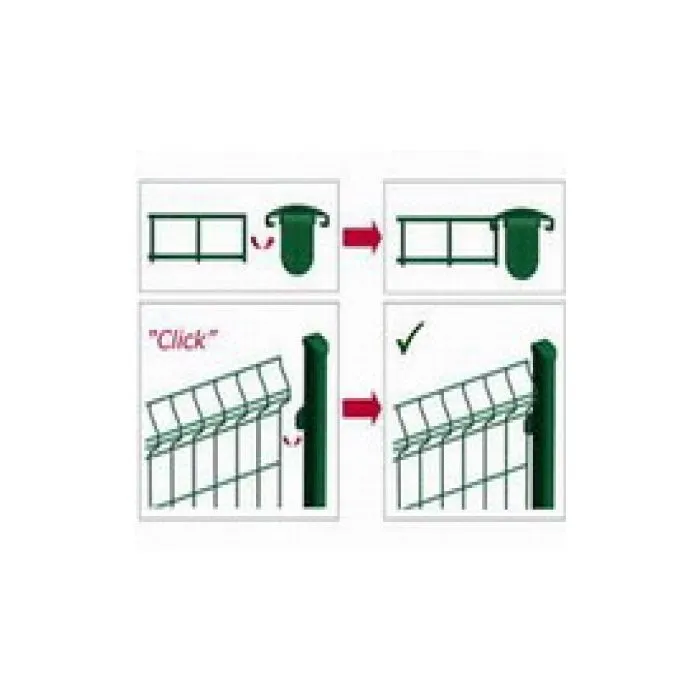 Wire panel posts 200cm green