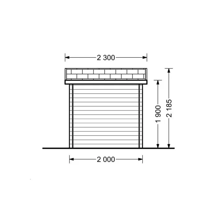 Garden shed Nano with floor 2.5x2m