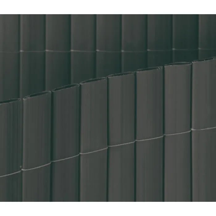 Bamboo cane fencing PVC anthracite 1x3m