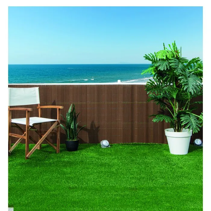 Bamboo cane fencing PVC brown 2x3m