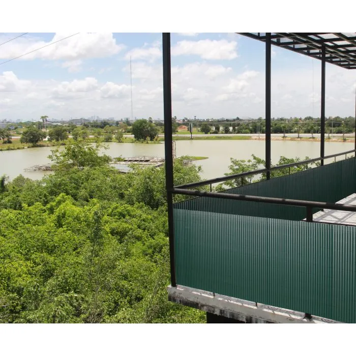 Bamboo cane fencing PVC green 2x3m