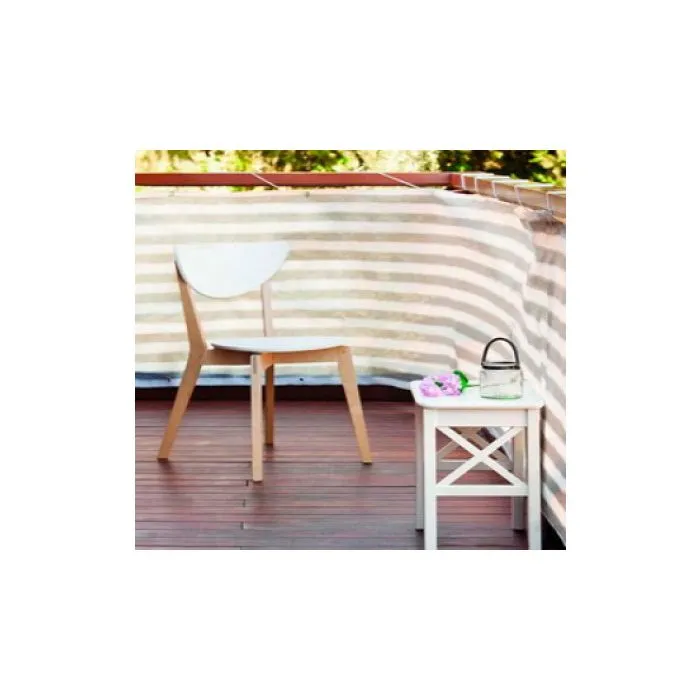 Balcony screen shade netting grey/white