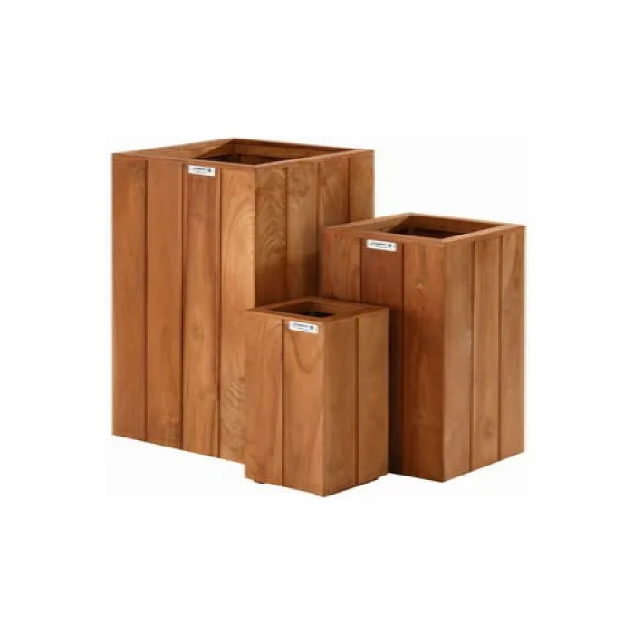 Wooden Planters bangkirai hardwood 90x40x40cm