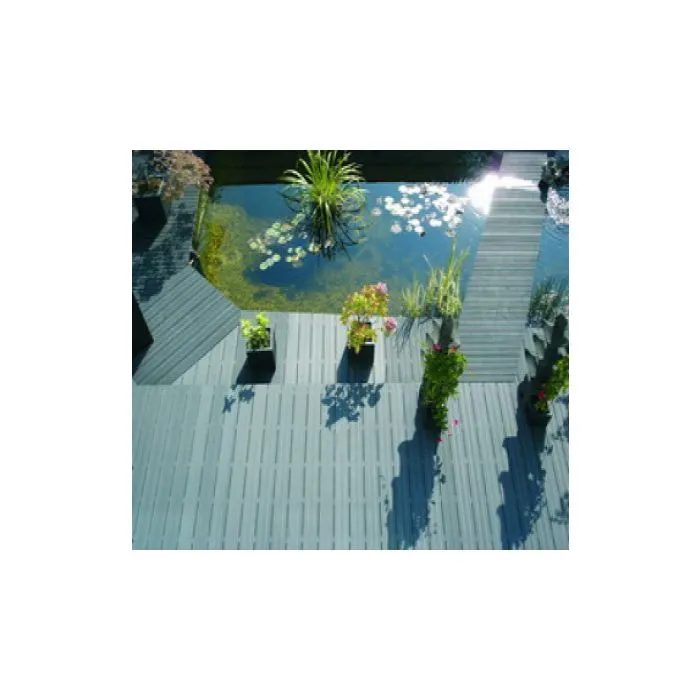 Composite decking boards grey 225cm (21x140mm)