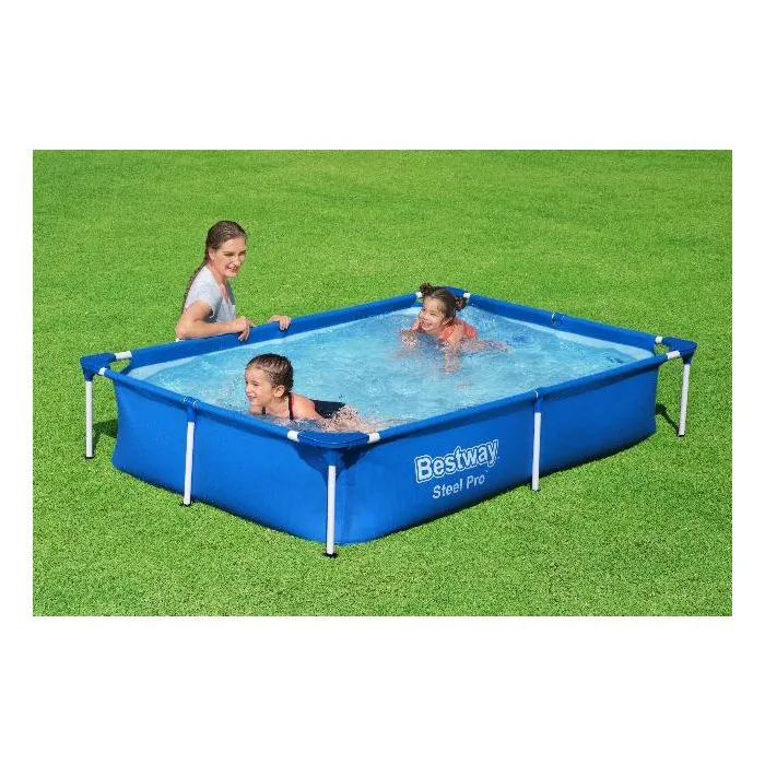 Swimming pool steel frame 221x150x43cm 