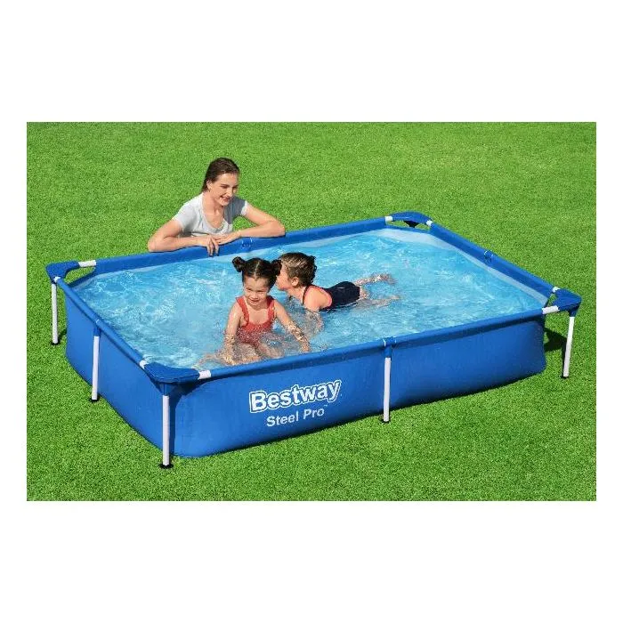 Swimming pool steel frame 221x150x43cm 