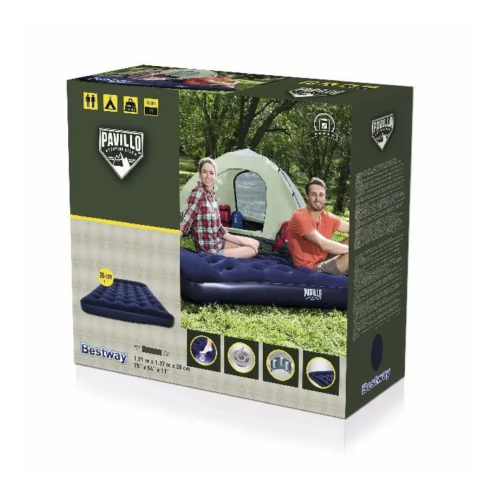 Camping air mattress 191x137x28cm 