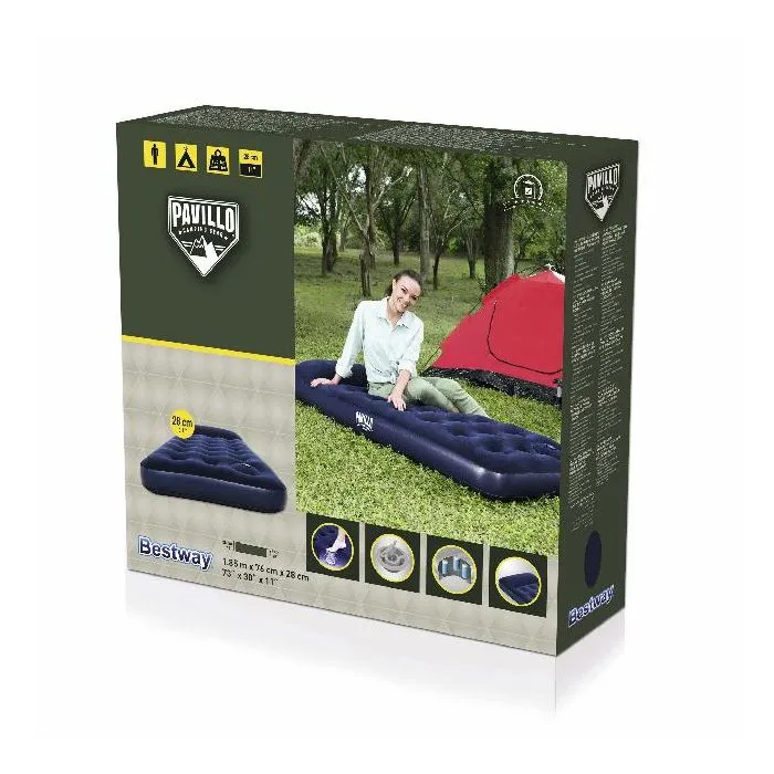 Camping air mattress 185x76x28cm 