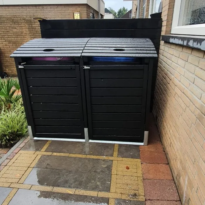 Bin cover wheelie double 155x122x90cm