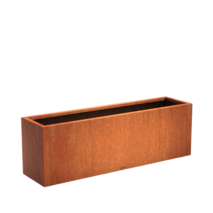 Corten steel planters rectangle 150x40x40cm