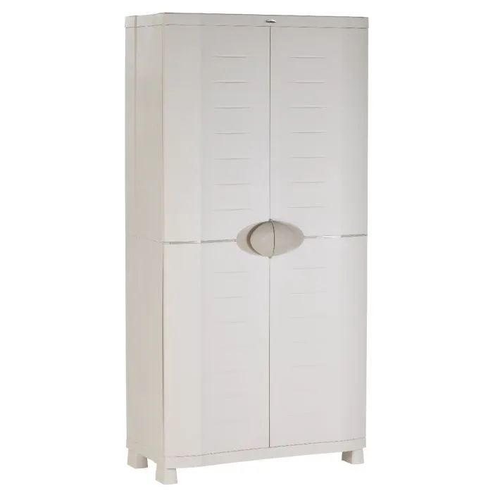 Broom closet cabinet grey 90x184cm