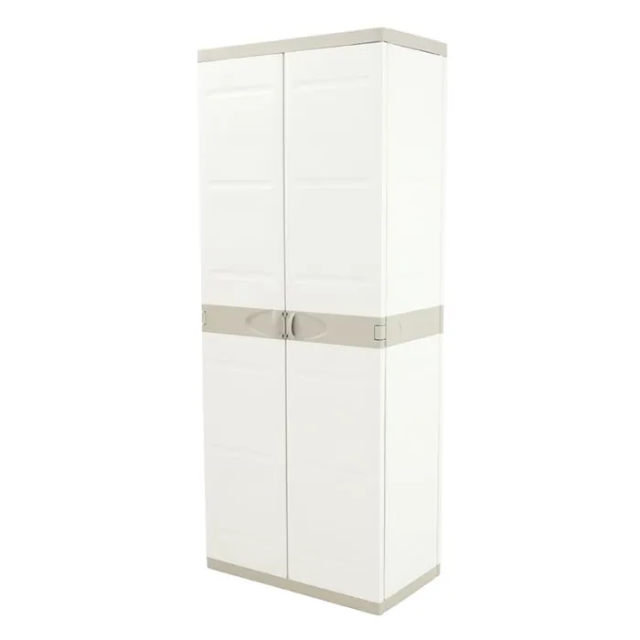Plastic storage cupboard broom cupboard gray 70x176cm